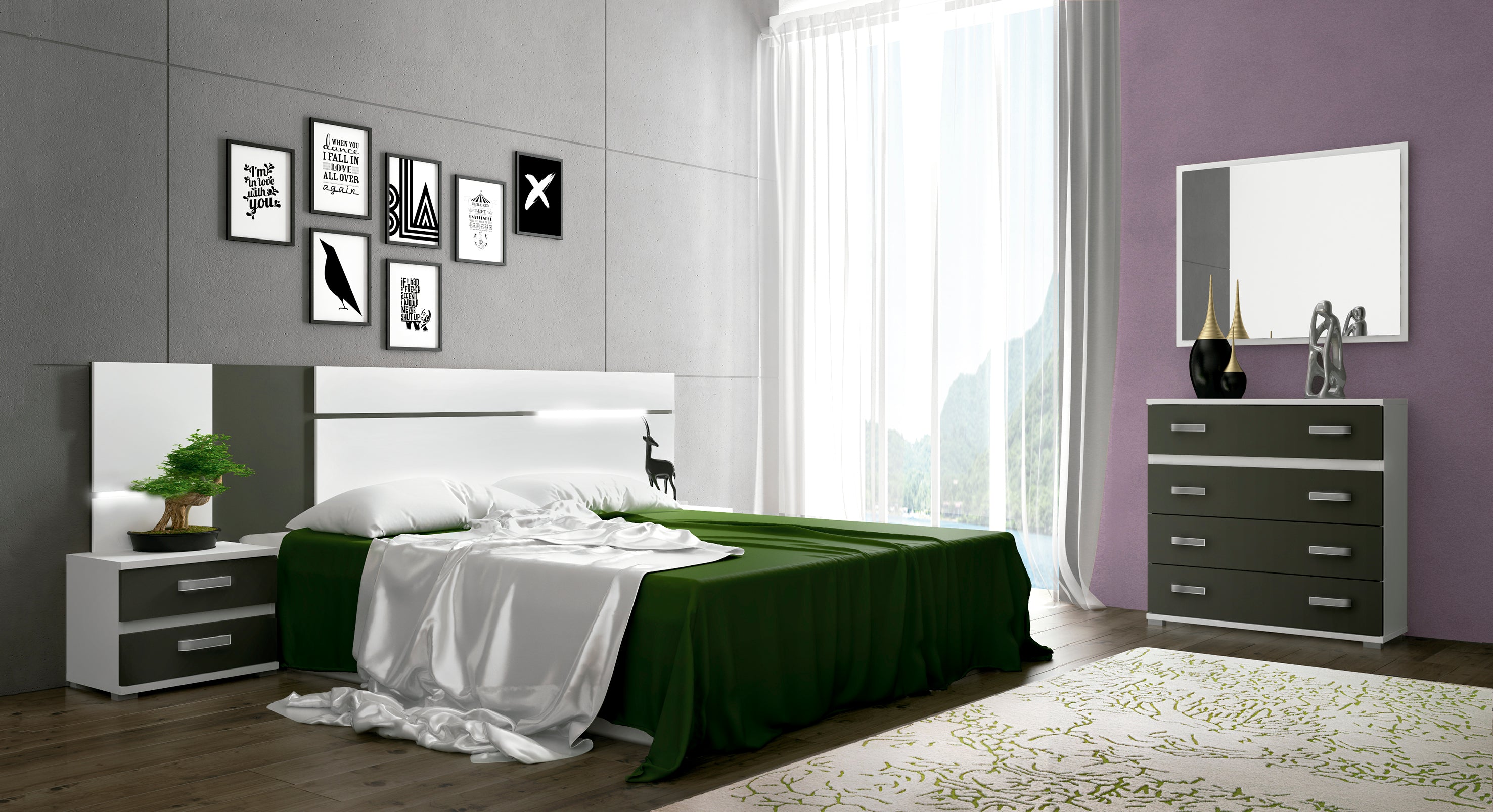 Dormitorio matrimonial CABRA completo